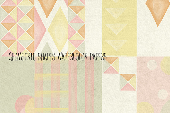 Geometric Shapes Watercolor Papers