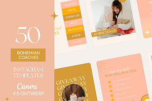 Boho social media templates, a Templates & Theme by Designbysterre