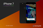 Iphone 7 Mockup Straight Black, an iPhone Mockup by mockuptain (Thumbnail 4 of 6)
