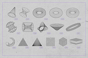 3D Wireframe Shapes | set 1, an Object Graphic by MaximGertsen (Thumbnail 3 of 7)