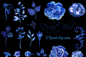 Delft Blue Flowers Bundle - 67