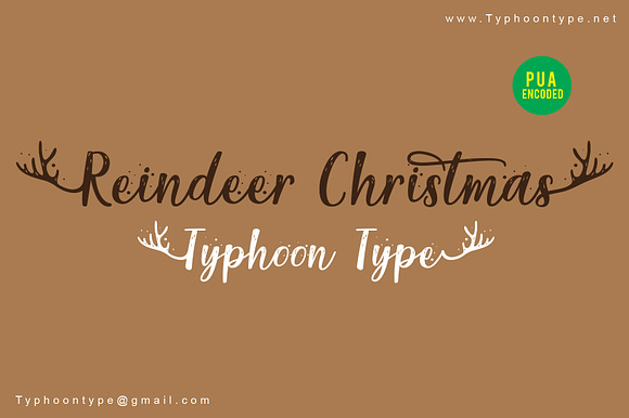 Reindeer Christmas font preview 3