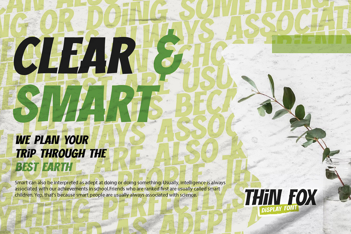 THIN FOX - Display Font, a Font by Gassstype (Photo 2 of 8)