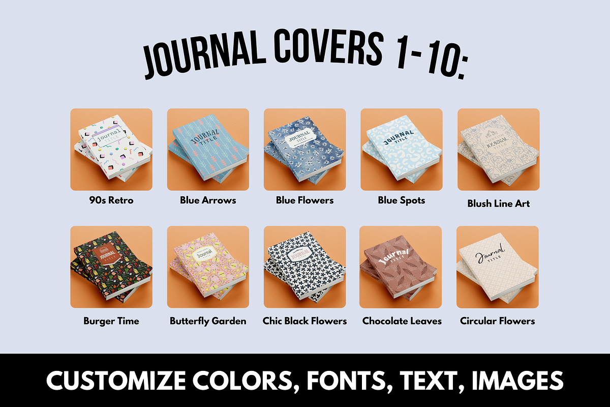 KDP 50 Journal Cover Bundle Canva, a Magazine Template by Self Publishing Magic (Photo 4 of 8)