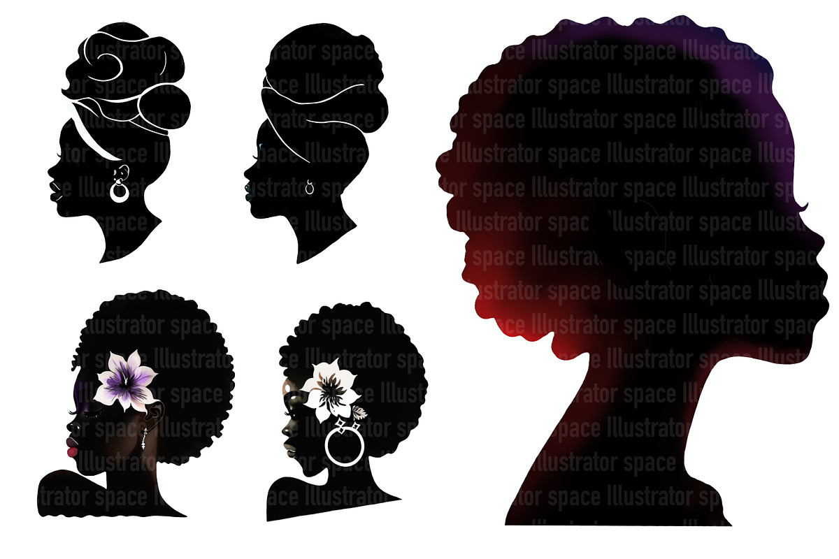 Black Queen Silhouette Clipart, an Illustration by Illustrator Space (Photo 6 of 9)
