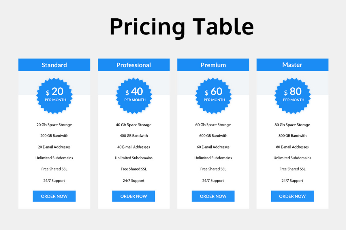 Pricing Table, a Templates & Theme by Youme Techworld (Photo 1 of 5)