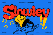 Slowley Font | Retro Bubble Font, a Handwritten Font by Koplexs Studio (Thumbnail 1 of 13)