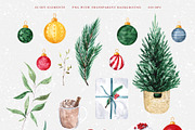 Christmas bunny - watercolor set, a Seasonal Illustration by LeriaArt watercolor (Thumbnail 3 of 9)