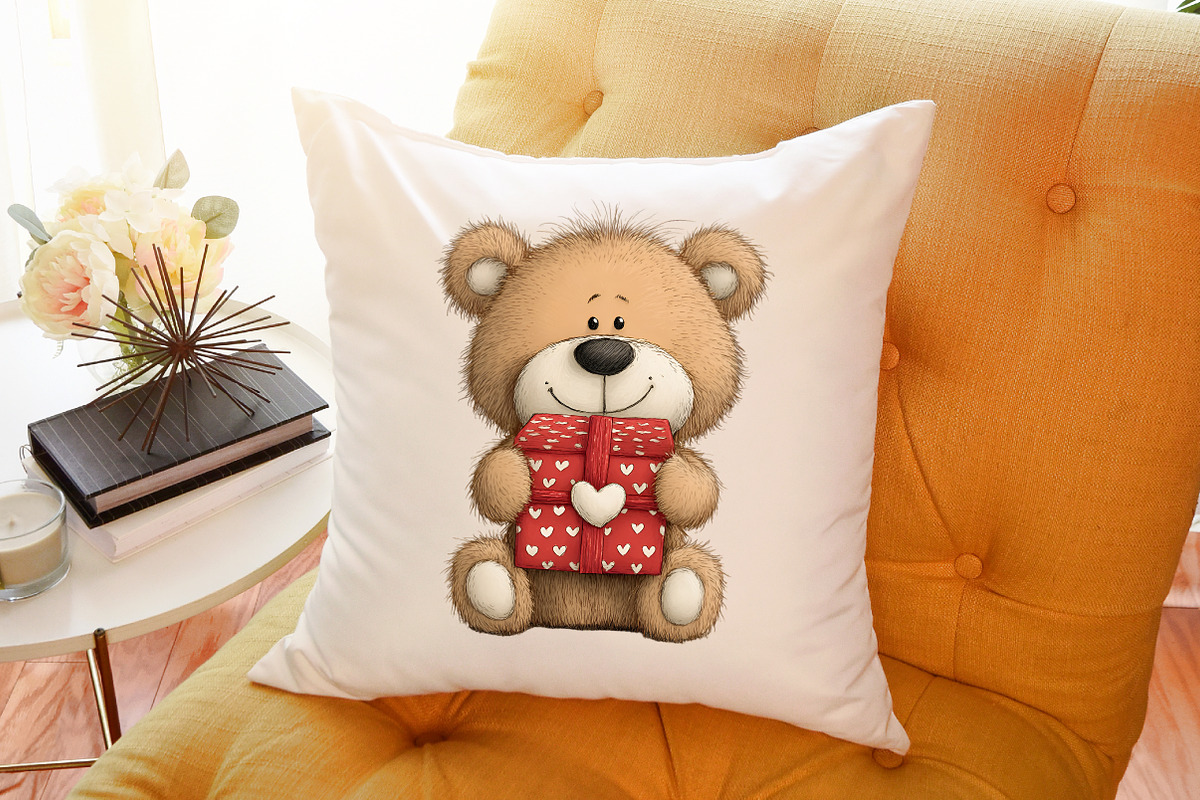 Christmas Teddy Bear Clipart, an Illustration by Sublimation Artist (Photo 6 of 6)