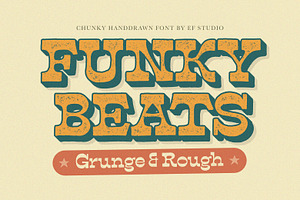 Funky Beats Chunky Hand Drawn Font