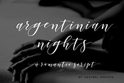 Argentinian Nights PRO modern script, a Script Font by INKMETHIS (Thumbnail 1 of 5)