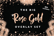 Rose Gold Confetti Frames Borders, a Texture Graphic by Nifty Template Studio (Thumbnail 1 of 10)