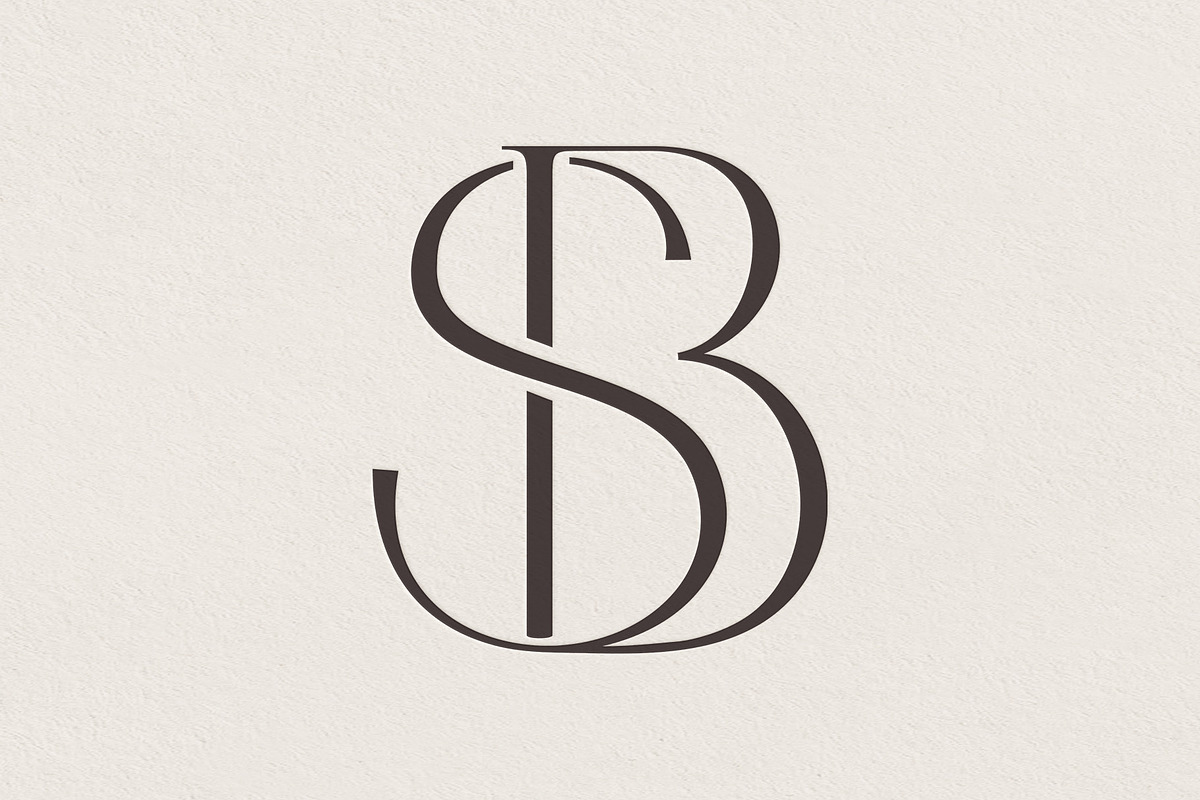 SB monogram logo, a Branding & Logo Template by LINKED LETTERS STUDIO