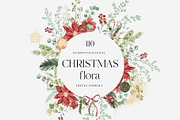 Christmas Floral watercolor graphics, a Decorative Illustration by Grace Noboa Illustrations (Thumbnail 4 of 15)