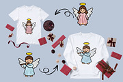 Christmas Angels: Patterns&Clipart, a Seasonal Illustration by Elatedowl (Thumbnail 10 of 15)