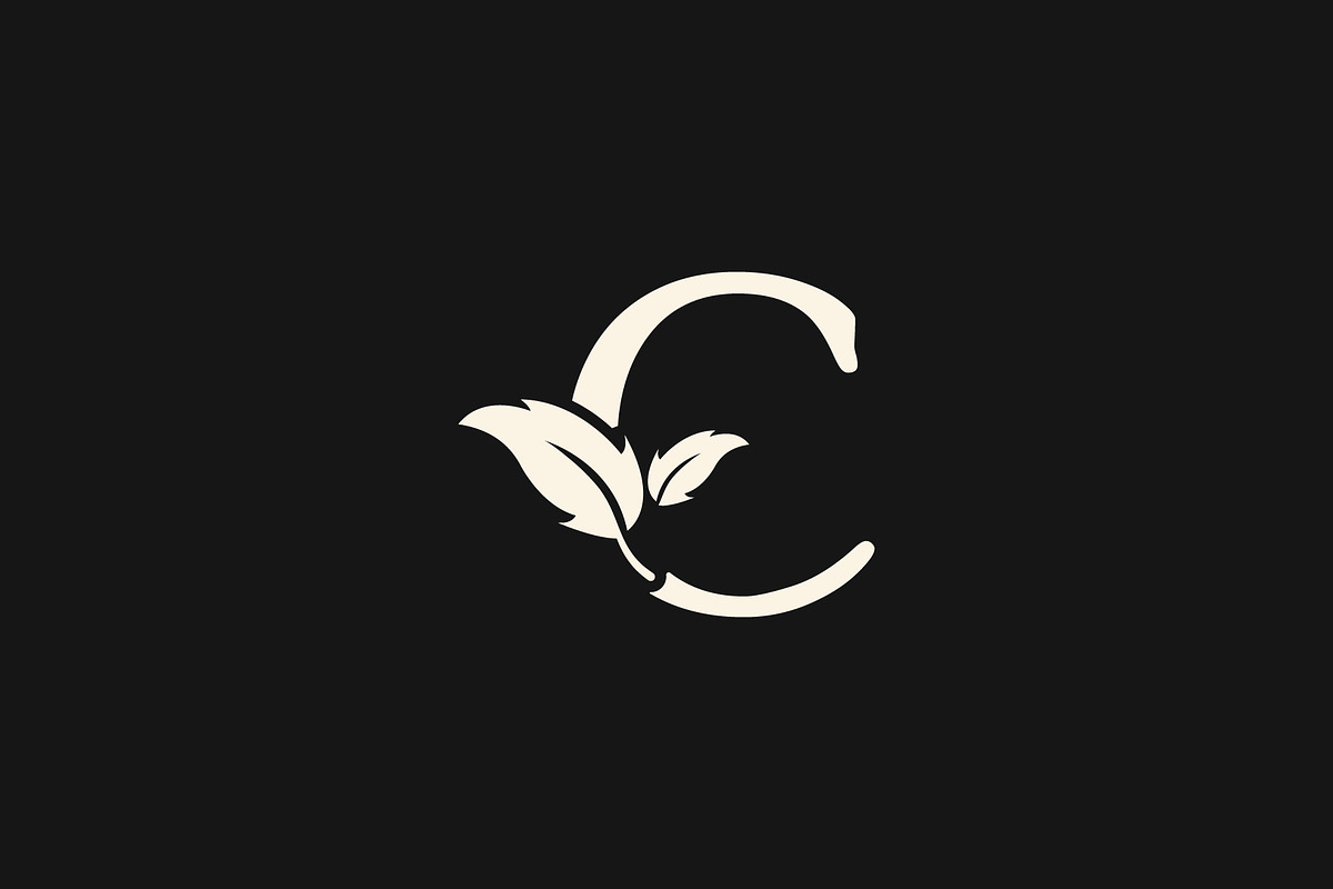 letter C eco leaf logo design | Creative Market