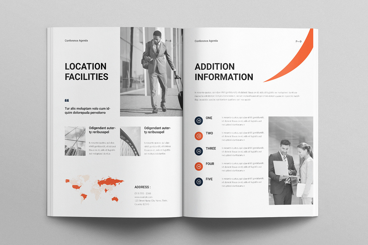 Conference Agenda Template, a Brochure Template by E-Type (Photo 4 of 7)