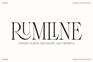 Onirom - Modern Ligature Serif Font