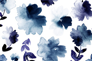 Watercolor floral pattern