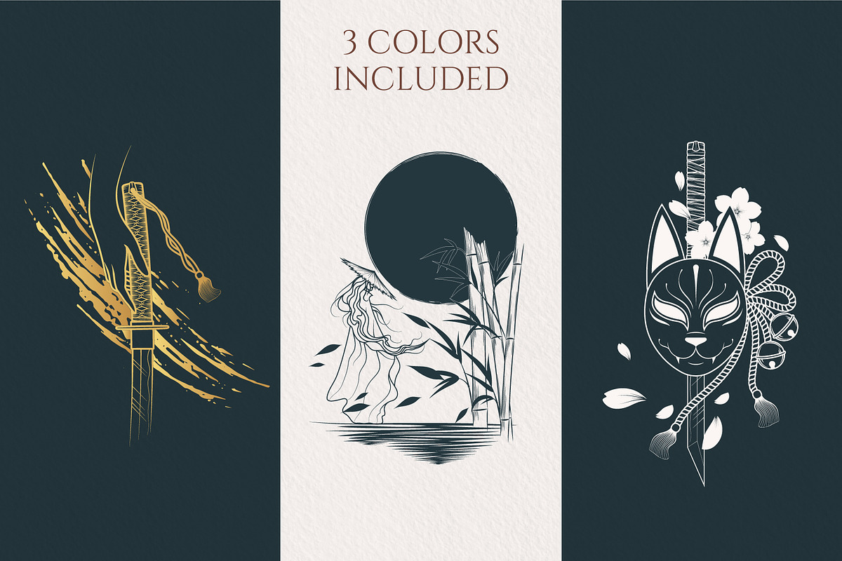 Hand Drawn Japanese Art Collection, a Decorative Illustration by KirillsWorkshop (Photo 4 of 7)