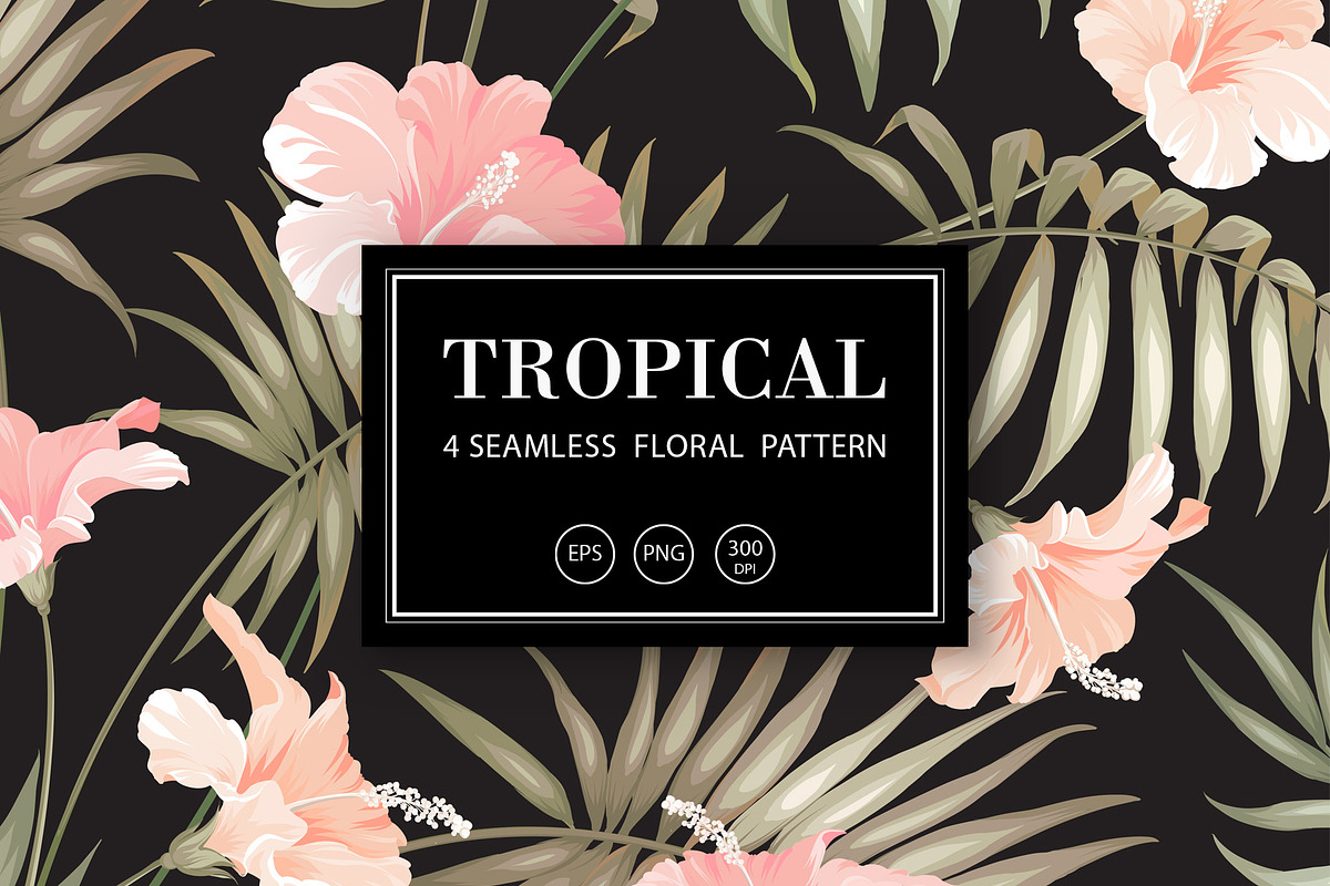 Collection of tropical patterns., a Pattern Graphic by Kotkoa (Photo 1 of 3)