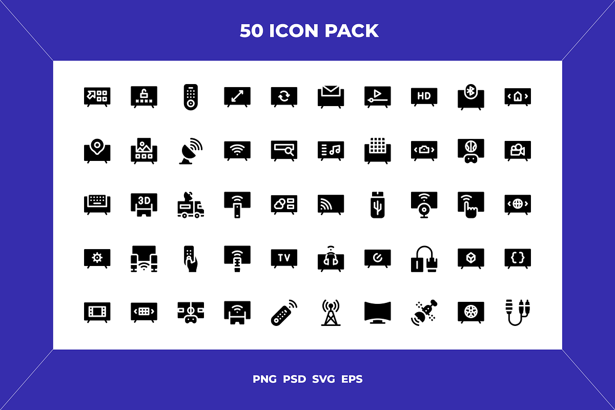 50 Smart tv icons, an Icon by Wencory (Photo 1 of 2)