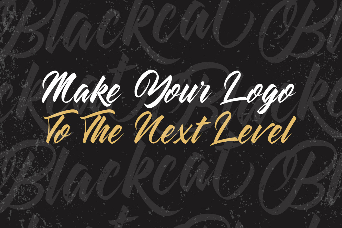 Blackcat Script Layered Fonts preview 2