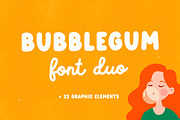 Bubblegum | Font duo, a Script Font by JuliaVolkova (Thumbnail 1 of 12)