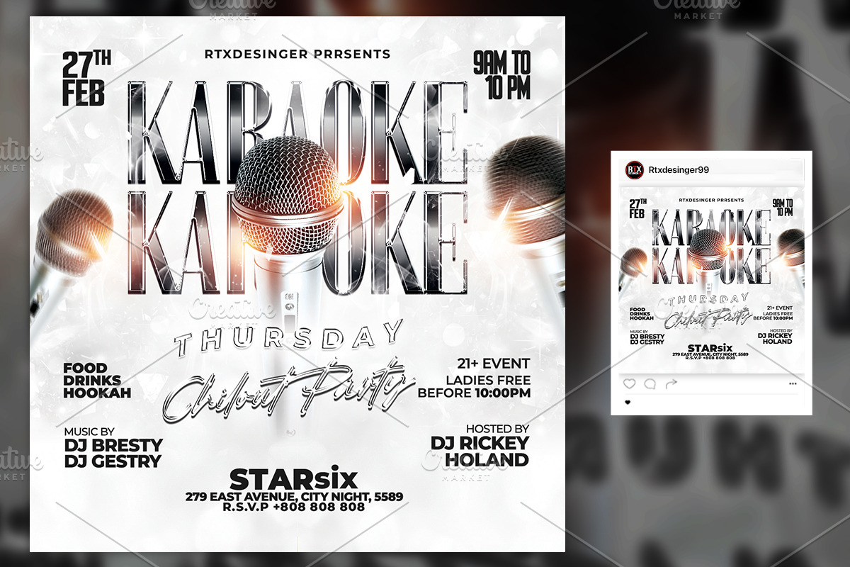 Karaoke Flyer, a Flyer Template by RTXdesinger99 (Photo 3 of 3)