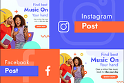 Social media music promotion, a Social Media Template by FoxStore (Thumbnail 2 of 3)
