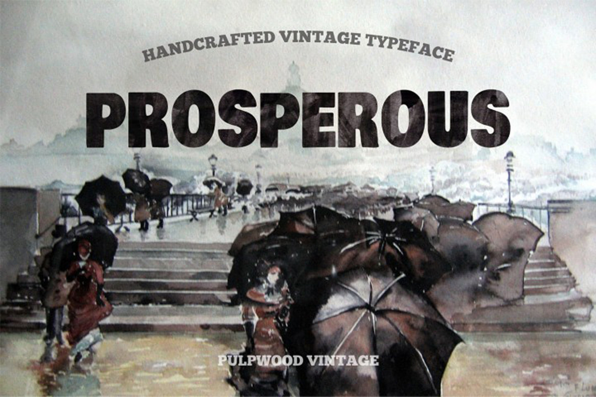 Pulpwood font vintage typeface