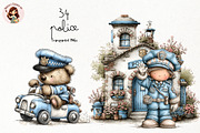 Whimsical Watercolor Police PNG, a Person Illustration by Nicolle's Colorful Art (Thumbnail 1 of 4)