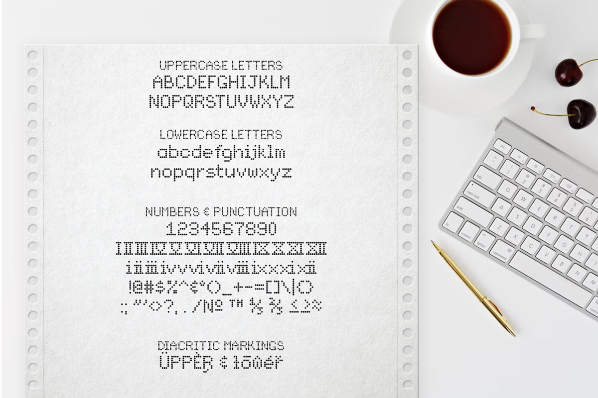 Dot Grid, a Slab Serif Font by Essqué Productions (Photo 2 of 5)