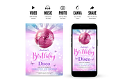 Pink Birthday Disco Party Invitation, an Invitation Template by Earth5168 (Thumbnail 7 of 9)