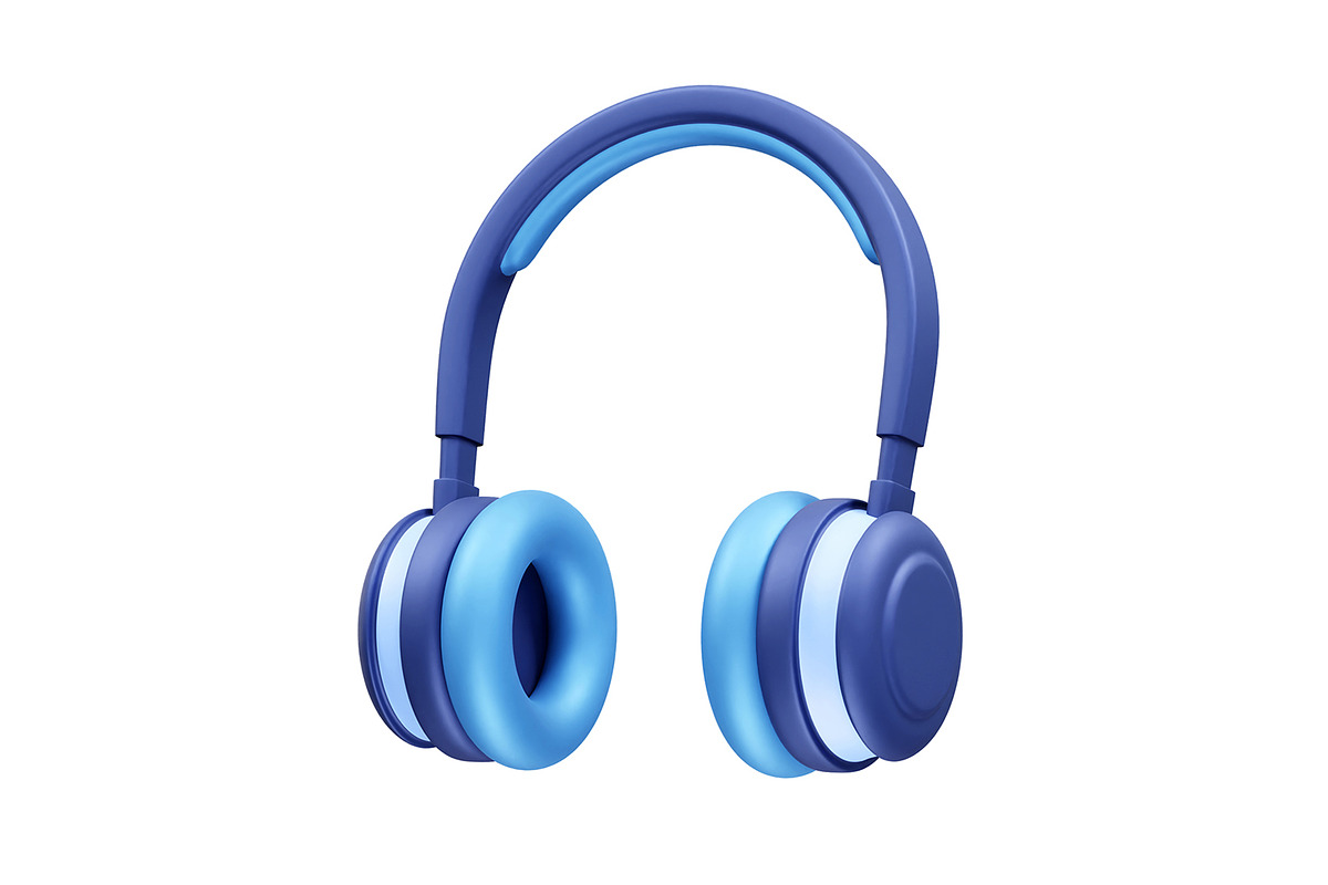 headphones 3D icon rendering, an Object Illustration by fahad121