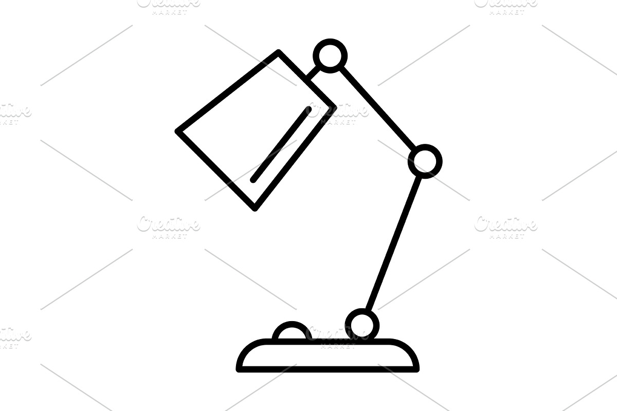 Table lamp icon., an Outline Icon by incomible