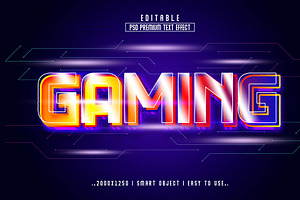 Gaming 3D Editable Psd Text Effect