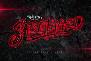 Sabotaged + Extras, a Font by Sam Parrett
