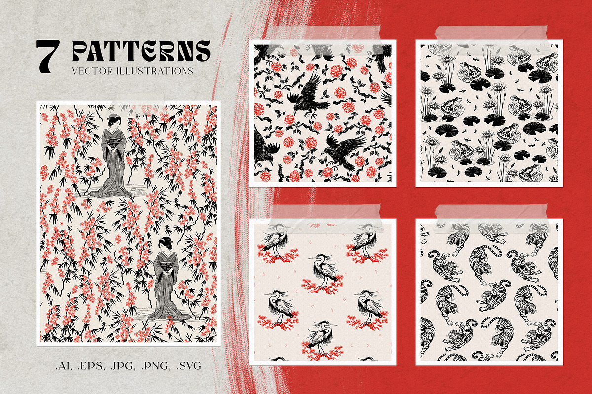 Japanese Collection Posters&Patterns, an Animal Illustration by helenreveur (Photo 10 of 12)