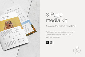 3 Page Media Kit Template For Word