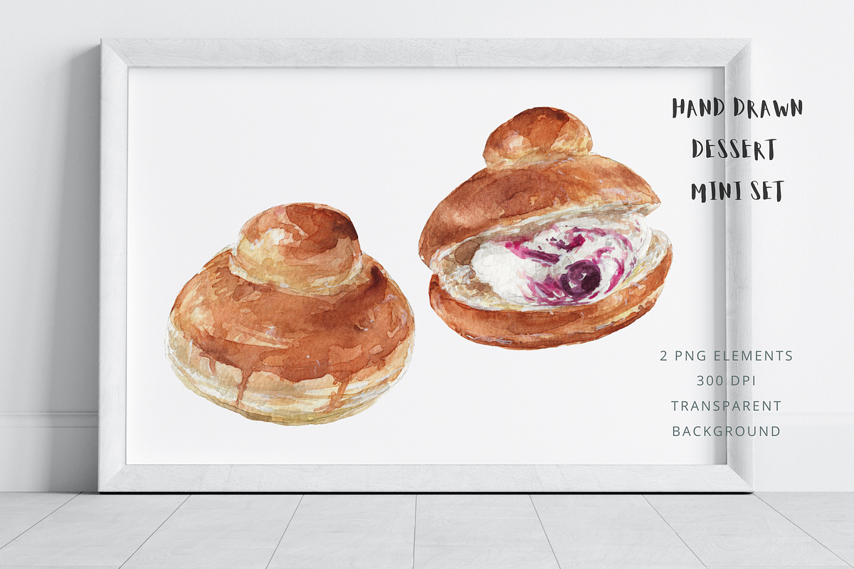 Sicilian Brioche Watercolor Clipart, a Food Illustration by Kolorata Art (Photo 2 of 3)