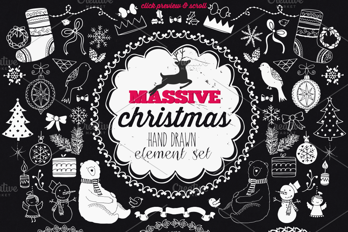 Christmas Celebration Kit, a Decorative Illustration by StylishDesignMe (Photo 1 of 5)