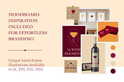 Elegant Wine Glasses & Hand Poses, a Food Illustration by Lettering_Logo (Thumbnail 9 of 9)