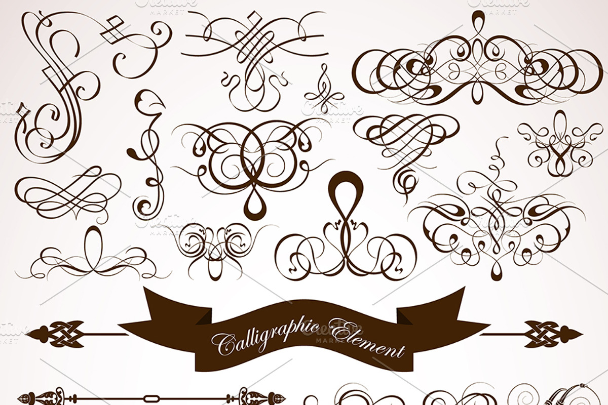 Bundle Labels, Stamps, Calligraphic, a Decorative Illustration by TAlex (Photo 7 of 7)
