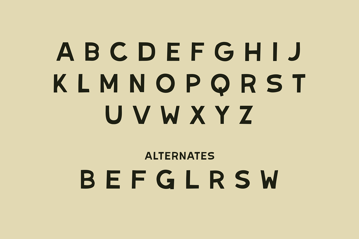 Cratewood by Ocotillo Design Studio, a Sans Serif Font by Ocotillo Design Studio (Photo 2 of 7)