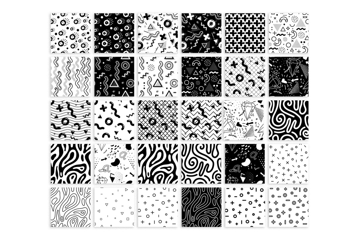 50 seamless patterns in 80's style, a Pattern Graphic by softulka (Photo 3 of 3)
