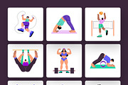 Exercise Illustration Set, a Healthcare Illustration by Brickclay (Thumbnail 9 of 9)