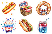 Patriotic Party Foods Clipart, an Icon by Watercolor design (Thumbnail 4 of 4)