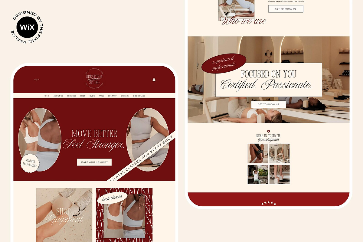 Wix Website Template Burgundy Luxe, a Wix Template by The Pixel Palace (Photo 10 of 10)