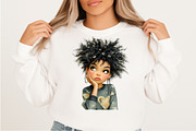 Whimsical Black Afro Girl Clipart, an Illustration by Craft Nest (Thumbnail 7 of 11)